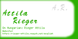 attila rieger business card